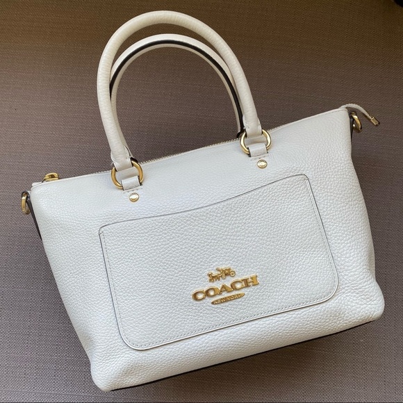 SOLD - Coach Mini Emma Satchel (F31466) Chalk - Picture 4 of 15